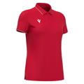 Melody polo RED/WHT S Poloskjorte - Dame